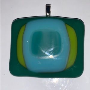 Pendent,dichroic glass,nice size and unique colors